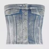 Bustier de denim recubierto