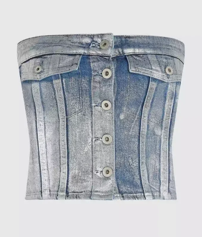 Bustier de denim recubierto