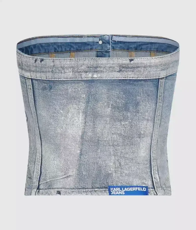 Bustier de denim recubierto