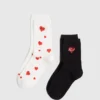 Calcetines con corazones – Pack de 2