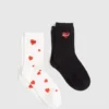 Calcetines con corazones – Pack de 2