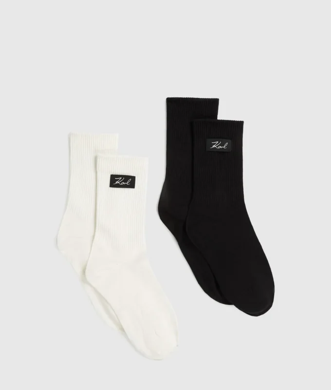 Calcetines con logotipo característico, paquete de 2