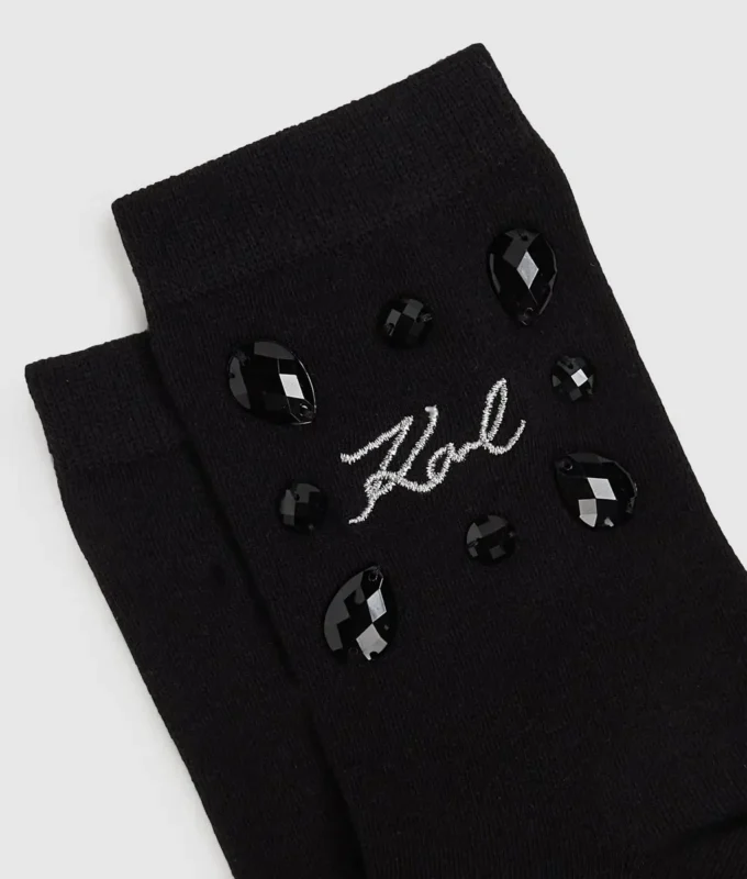 Calcetines con piedras preciosas exclusivas, paquete de 2