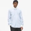 Camisa a rayas con cuello en contraste