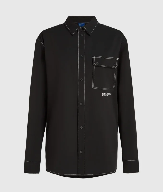 Camisa con costuras en contraste