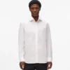Camisa con cuello redondeado