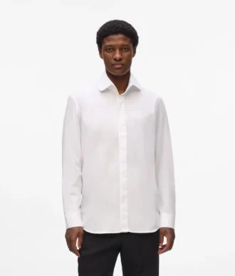 Camisa con cuello redondeado