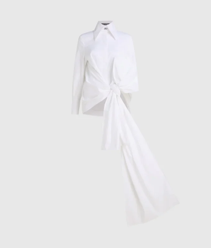 Camisa con detalle de lazo de KL Studio