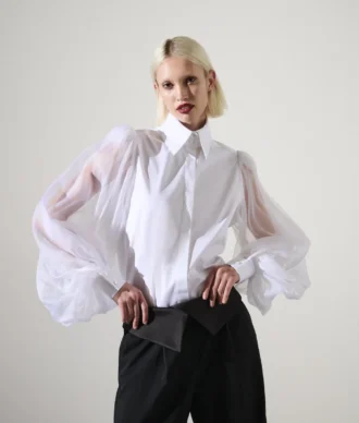 CAMISA CON MANGAS DE SEDA KARL STUDIO