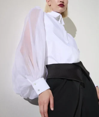 CAMISA CON MANGAS DE SEDA KARL STUDIO
