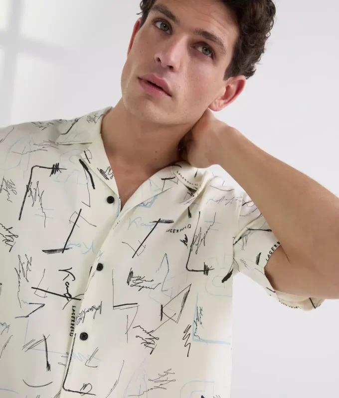 CAMISA DE BOLOS CON ESTAMPADO INTEGRAL