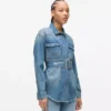 Camisa de denim con cinturón