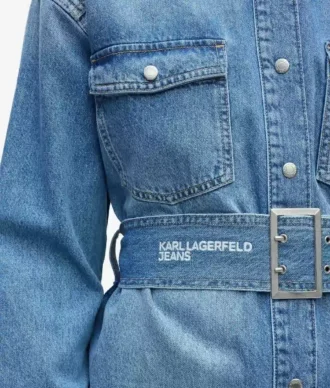 Camisa de denim con cinturón