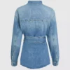 Camisa de denim con cinturón