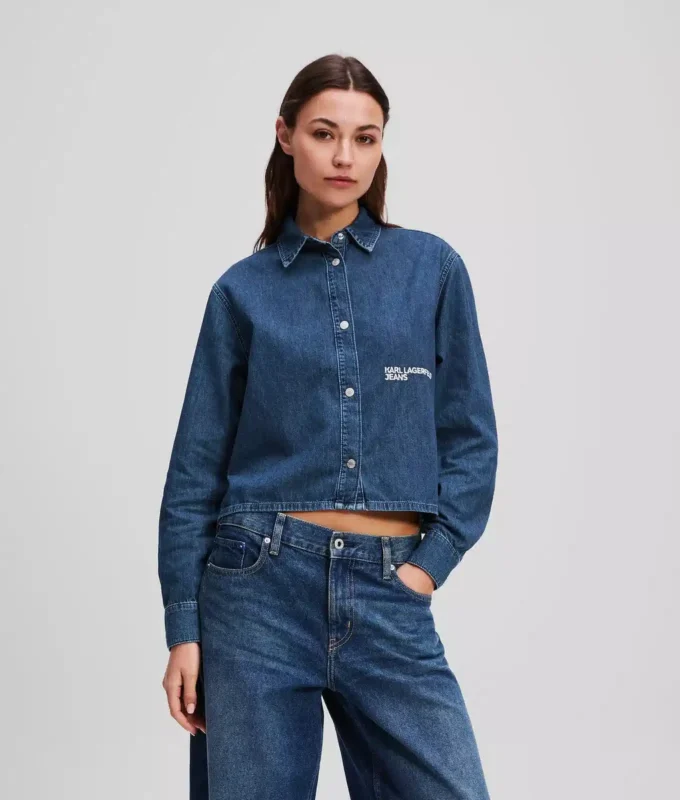 CAMISA DE DENIM DE CORTE CUADRADO