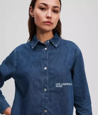 CAMISA DE DENIM DE CORTE CUADRADO
