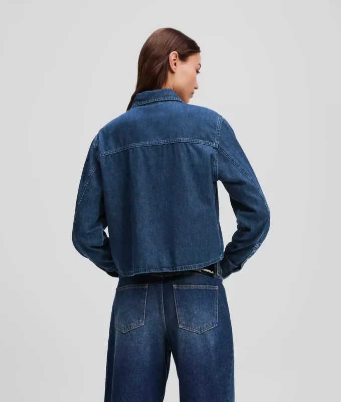CAMISA DE DENIM DE CORTE CUADRADO
