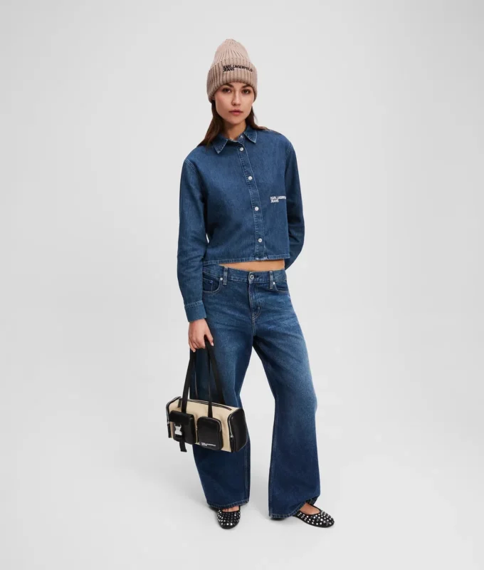 CAMISA DE DENIM DE CORTE CUADRADO