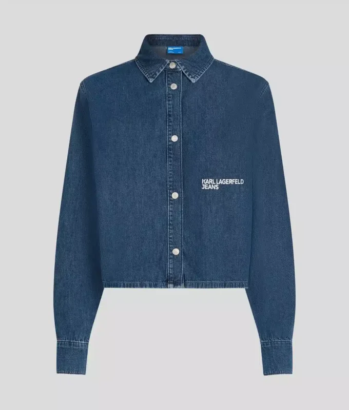 CAMISA DE DENIM DE CORTE CUADRADO