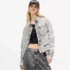Camisa de denim decolorada