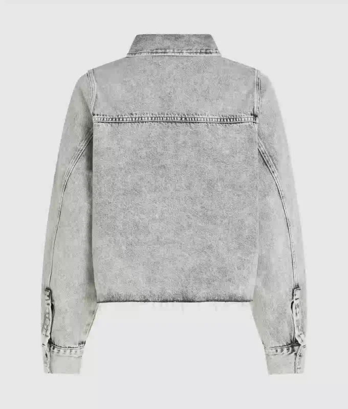 Camisa de denim decolorada
