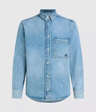 Camisa de manga larga de denim