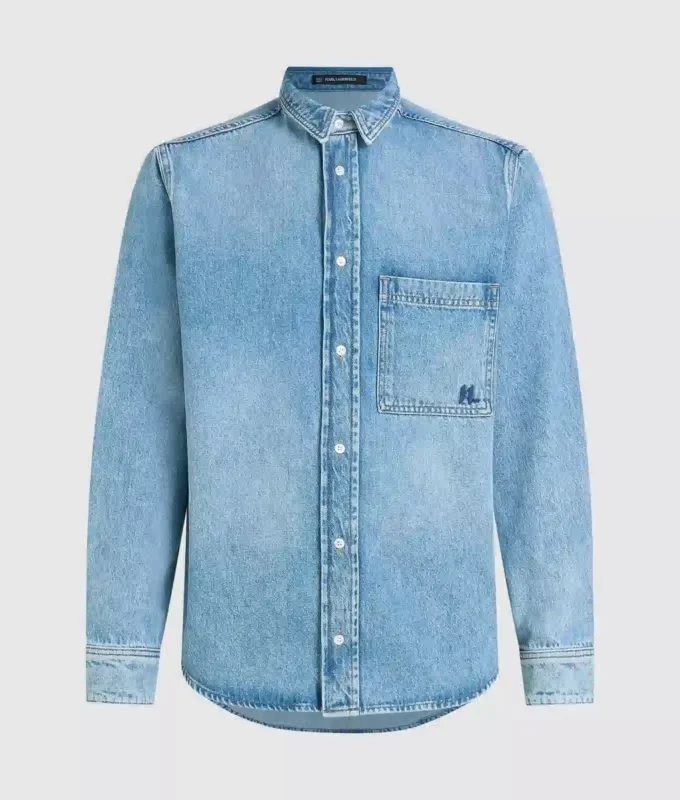Camisa de manga larga de denim
