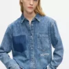 Camisa de mezclilla de corte cuadrado