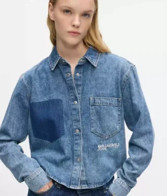 Camisa de mezclilla de corte cuadrado
