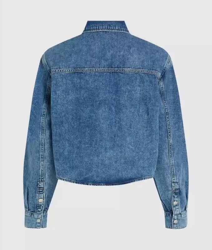 Camisa de mezclilla de corte cuadrado
