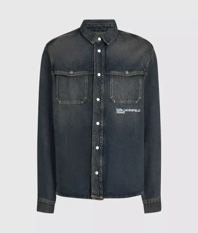 Camisa de mezclilla holgada