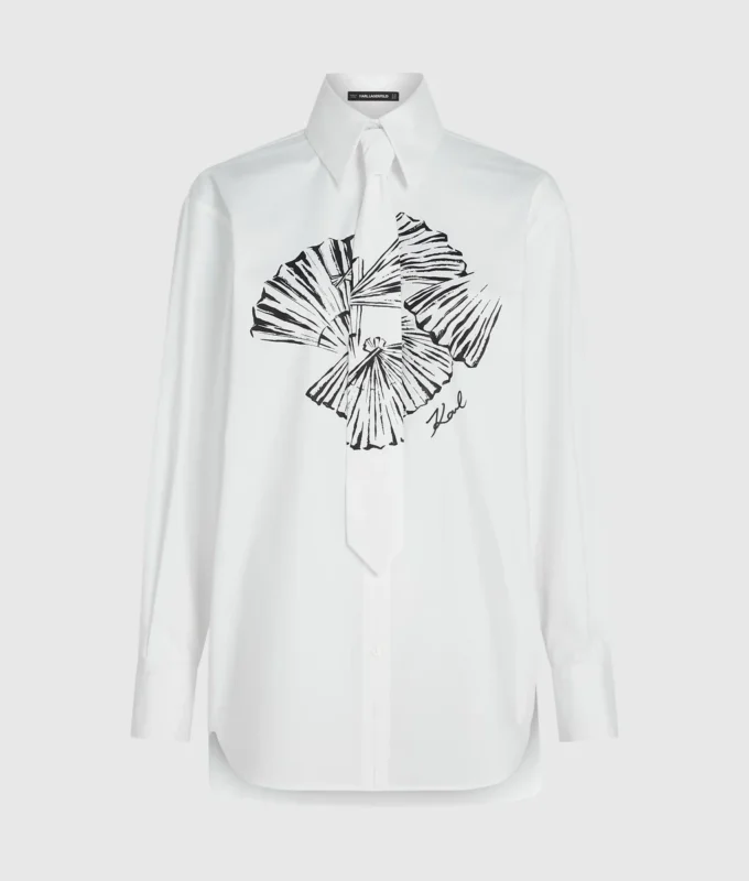 Camisa de popelín con corbata