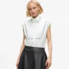 Camisa de popelín con tachuelas