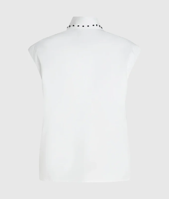 Camisa de popelín con tachuelas