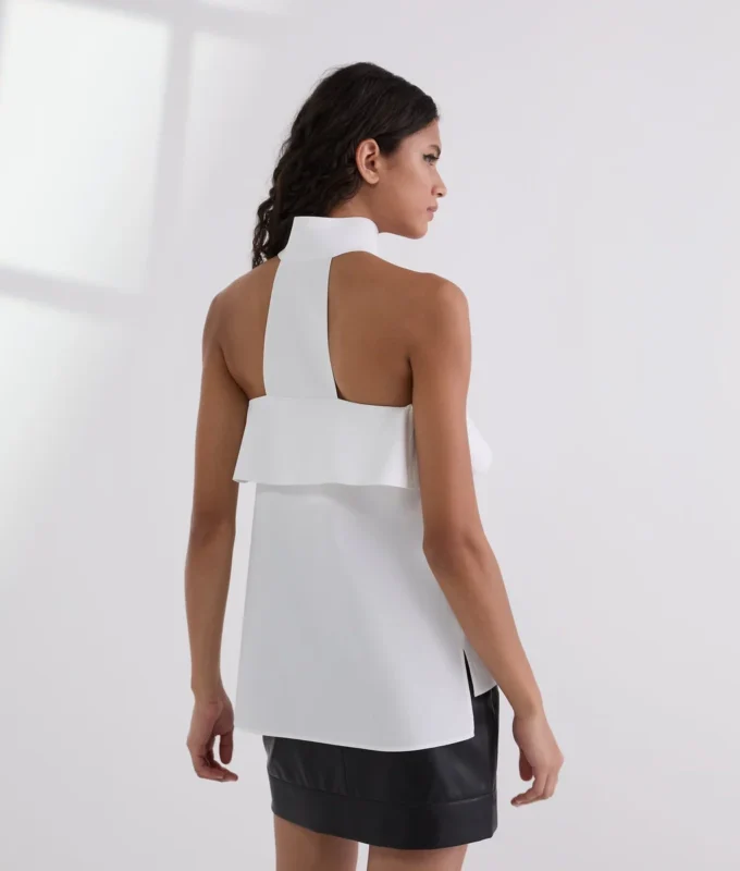 CAMISA DE POPELÍN SIN TIRANTES