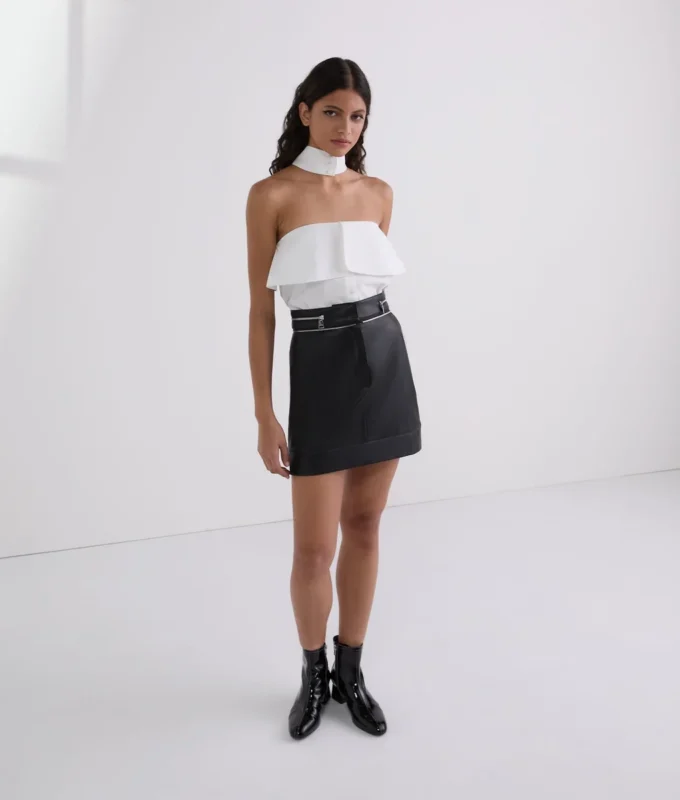 CAMISA DE POPELÍN SIN TIRANTES