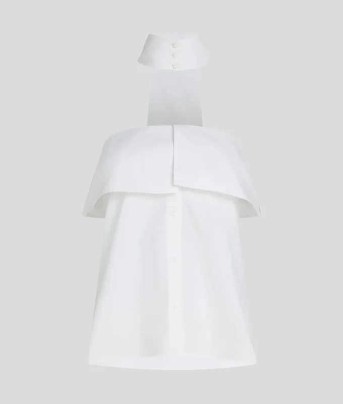 CAMISA DE POPELÍN SIN TIRANTES