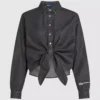 Camisa vaquera con lazo delantero