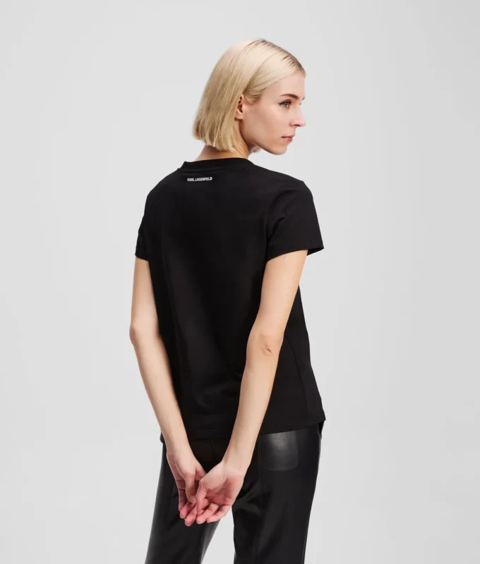 CAMISETA CON CUELLO EN V IKON CHOUPETTE CON STRASS