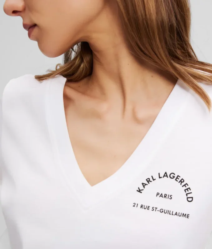 CAMISETA CON CUELLO EN V RUE ST-GUILLAUME