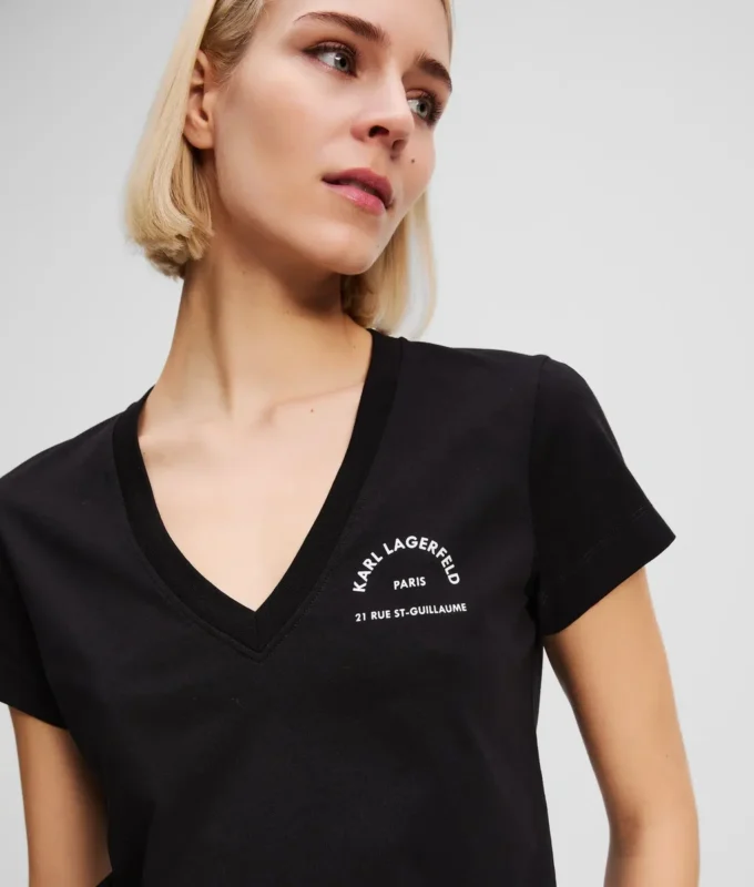CAMISETA CON CUELLO EN V RUE ST-GUILLAUME
