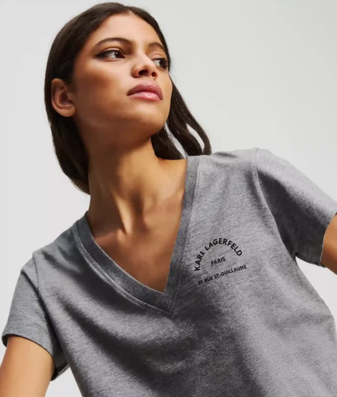 CAMISETA CON CUELLO EN V RUE ST-GUILLAUME