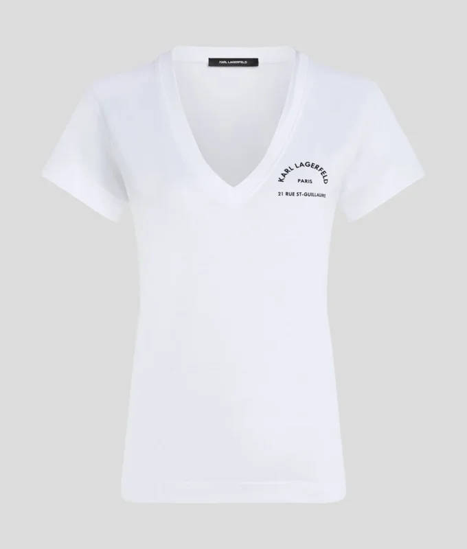 CAMISETA CON CUELLO EN V RUE ST-GUILLAUME