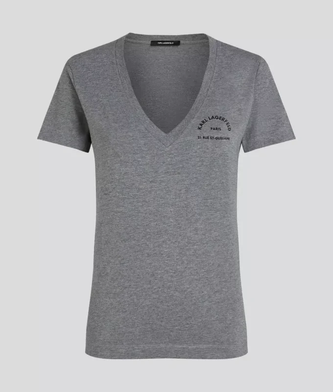CAMISETA CON CUELLO EN V RUE ST-GUILLAUME