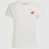 Camiseta con cuello en V y corazones