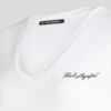 CAMISETA CON CUELLO EN V Y FRUNCIDOS