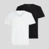 CAMISETA CON CUELLO EN V Y LOGOTIPO – PACK DE 2