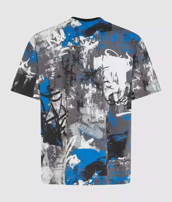 Camiseta con efecto pintura integral