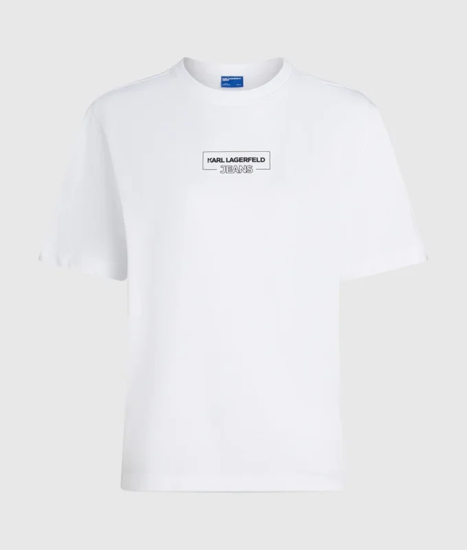 Camiseta con logotipo en relieve