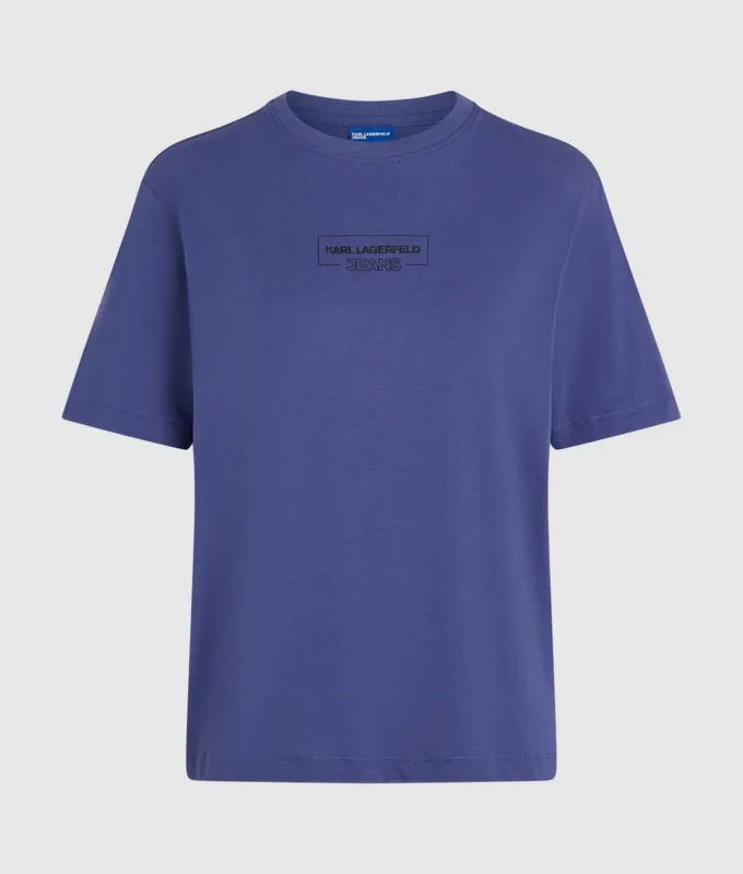 Camiseta con logotipo en relieve